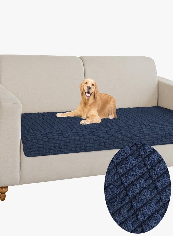 Muamar Dog Bed Cover Sofa Protector,Anti Slip Waterproof Sofa Covers for Living Room Couch Covers,Sofa Mat,Seat Cover,Dog Mat,Pet Pad for Furniture 1 Piece (30x70 inch, Dark Blue) - Image 1